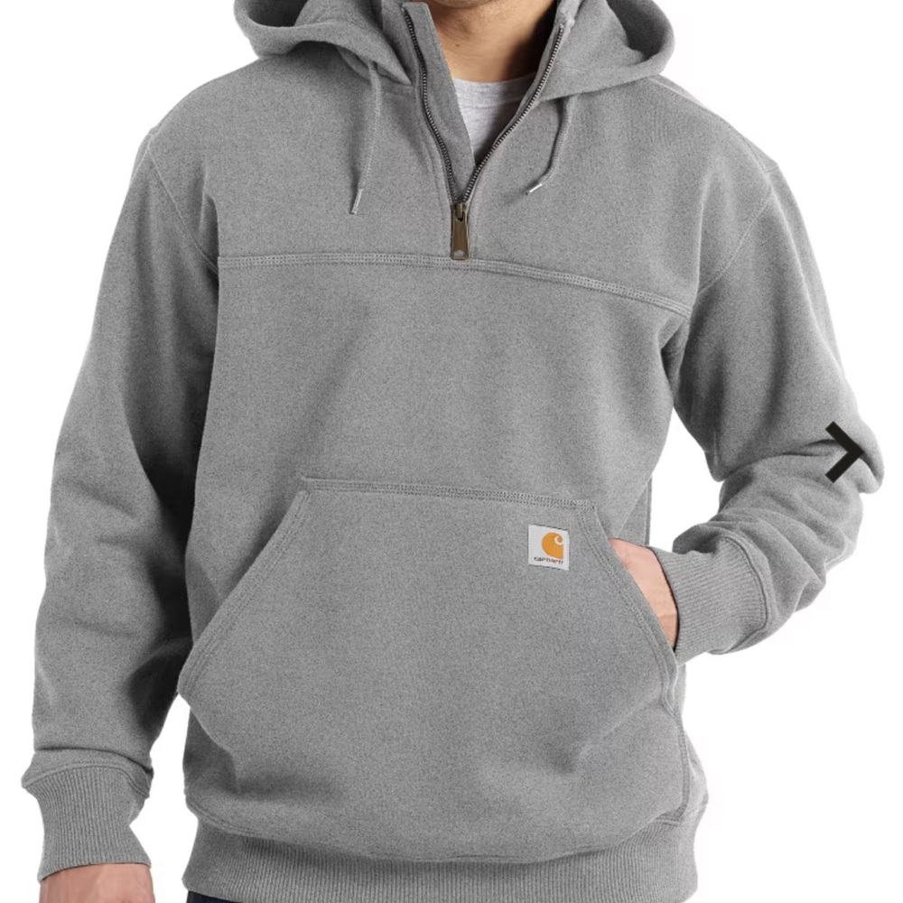 Carhartt Men's Heather Gray Half-Zip Hoodie